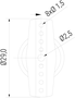 Düse Breit 8xØ1,5mm + 1xØ2,5mm (1-DU-BL) technische Zeichnung Frontansicht