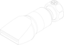 Flachdüse mit Schlitz 18x0,4mm gerader Strahl (1-DU-SL-25-GS-0.4) technische Zeichnung