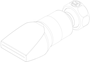 Flachdüse mit Schlitz 18x0,4mm gerader Strahl (1-DU-SL-25-GS-0.4) technische Zeichnung