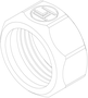 Mutter Typ0 Standard (0-MU) technische Zeichnung