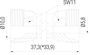 Grundelement L=37,3 (1-GE-2-DKS) technische Zeichnung Seitenansicht