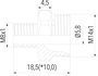 Maschinenadapter M8x1 (1-AD-81) technische Zeichnung Seitenansicht