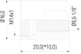Adapter / Muffe IG 1-GE auf IG 1/8" (1-AD-1GE-18) technische Zeichnung Seitenansicht