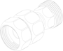 Zwischenelement mit fester Position / Schnellkupplung (1-FP) technische Zeichnung