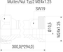 Grundelement L=300 (2-GE-300) technische Zeichnung Seitenansicht