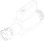 Kugelhahn Zwischenelement (1-KH-Z) technische Zeichnung