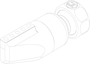 Düse 90° gerade Bohrungen 5x Ø2,0mm (1-DU-LL-90-5-2) technische Zeichnung