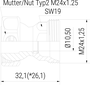 Grundelement L=32,7 (2-GE) technische Zeichnung Seitenansicht