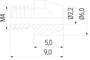 Ersatzdüse für Halterung klein L.=5mm (1-HA-DU-ED) technische Zeichnung Seitenansicht