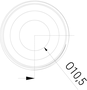 Grundelement L=55 (2-GE-2-DKS) technische Zeichnung Frontansicht