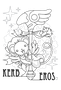【無料ぬりえ用線画イラスト】二次創作（デジタル練習用イラスト）／カードキャプターケルベロス（カードキャプターさくら）