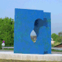 Skulptur, Kreisverkehr Bergland Abfahrt A1, Entwurf Robert Kabas