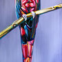 Der große Papagei/ 2025/ oil on canvas/170 x 80cm