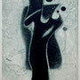 "Zwischenräume V"            Strichätzung,  Aquatinta 20 x 15 cm, 2023