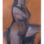 Blue figure – 2008 / 90 x 40 cm / Oils on paper