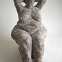 Figure study 7 / H 38 cm / white clay with glazes