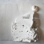 Figure traces 2 / 55 x 43 cm / fired white clay
