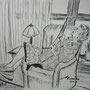Die Zeitungsleserin - 60x42cm   2016    