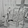 Die Zeitungsleserin - 60x42cm   2016    