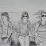 Drei Frauen in San Sebastian - 39x31cm   2016   