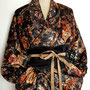 My Oppa veste kimono panne de velours japonais casual obi ceinture ethnique ethnic jacket, cardigan boheme boho fleurs, bohemian hippie cérémonie mariage