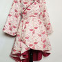 My Oppa veste manteau kimono steampunk japonais rose, coat jacket large manche réglable fleurs, mariage cérémonie lolita