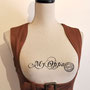 My Oppa gilet Bolero veste steampunk sous poitrine marron avec boucle barman boutons, veston jacket harnais