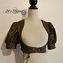 My Oppa Bolero gilet veste steampunk sous poitrine doré boutons, veston jacket