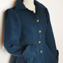 My Oppa manteau retro bleu laine mori boho, boheme mariage cérémonie steampunk boutons, coat jacket victorien fantastic grand col