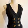 My Oppa gilet Bolero veste steampunk doré boutons, veston jacket victorien amazone cavaliere