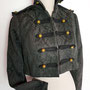 My Oppa gilet Bolero veste steampunk militaire gris baroque boutons, veston jacket victorien amazone cavaliere 1900 costume