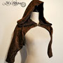 My Oppa Bolero veste steampunk capuche crochet doré boutons, veston jacket