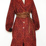 My Oppa manteau retro baroque rouge marron ceinture obi, boheme mariage cérémonie steampunk boutons, coat jacket victorien fantastic grand col hippie ethnic