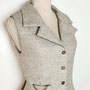 My Oppa gilet laine Bolero veste steampunk gris, veston jacket victorien amazone cavaliere, retro victorian, mariage cérémonie