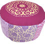 Bodensitzkisssen rund unikat shigornie aubergine 3