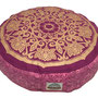 Meditationskissen-rund-10cm-luxus-lotus 1