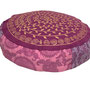 Meditationskissen-rund-10cm-luxus-purpur 1