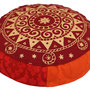 Kleines rundes Meditationskissen Unikat mehrfarbig "India" 2