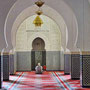 Den Moscheeraum dürfen wir nicht betreten, aber fotografieren.