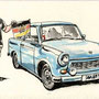 Trabant. Ink on paper, 2009