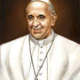 POPE FRANCESCO I, by A.Molino. Tempera on cardboard, 2013. Price: 100.000 € (taxes and Vat included).