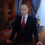 VLADIMIR PUTIN IN HIS OFFICE, by A.Molino. Oil on canvas (110x120 cm), 2012. Price: 100.000 € (taxes and Vat included).