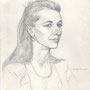 MARINA SALAMON, by A.Molino. Pencil on paper, 2000. Price: 5.000 € (taxes and Vat included).