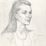 MARINA SALAMON, by A.Molino. Pencil on paper, 2000. Price: 5.000 € (taxes and Vat included).