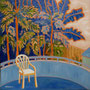 "The White Chair #2", oil on canvas, 18"x18", 2011. SOLD.