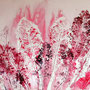 "Red Dandelion #2", acrylic and nature print on canvas, 18"x36", 2005. SOLD