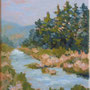 "Bearspaw Creek", oil on canvas, 10"x8", 2008. SOLD.