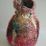 "Tangaroa's Pitcher", chicken wire, paper mache, foam, tooth picks, paint. 33cm x 25cm x 25cm, 2007.