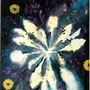 "Dying Dandelion", acrylic and nature print on canvas, 16"x12", 2006. NFS