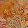 "Hot Summer Dandelion #2", acrylic and nature print on canvas, 24"x30", 2005. NFS